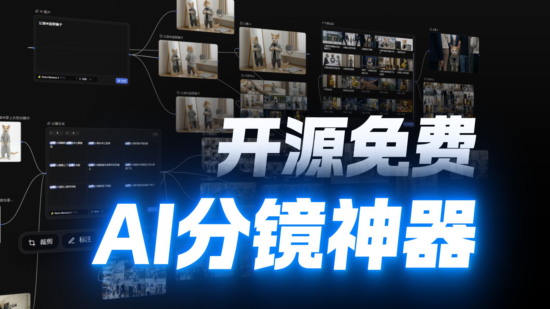 自制AI分镜神器，轻松生成九宫格分镜，精准编辑分镜